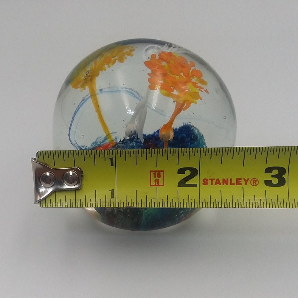 Art Glass Paperweight Floral Design Colorful Home Decor Office‎ Desk Decor - Picture 7 of 7